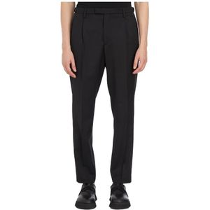Barena Venezia, Heren, Broeken, Zwart, Maat: S Wol,