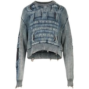 Diesel, Dames, Truien, Blauw, Maat: M Katoen,