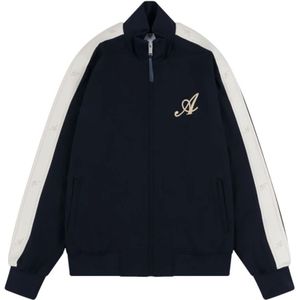 Axel Arigato, Heren, Sweatshirts & Hoodies, Blauw, Maat: L Nylon,