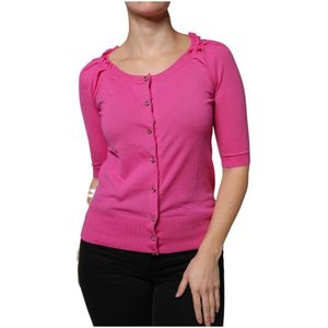 Dolce & Gabbana, Dames, Truien, Roze, Maat: 3XS Wol,