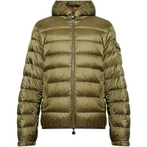Moncler - Down Jacket - Groen - Polyester - Dons en Veren Vulling