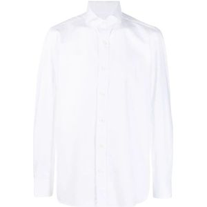 Borrelli, Heren, Overhemden, Blauw, Maat: M Katoen,