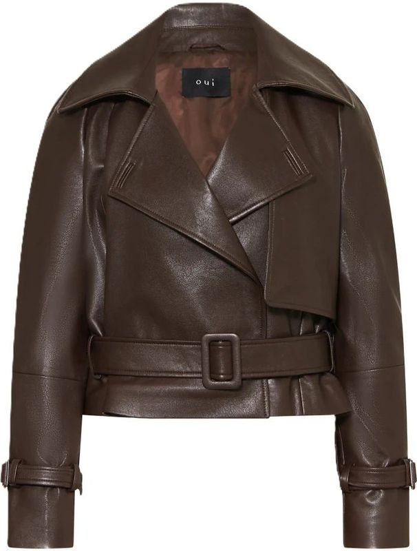 Oui, Dames, Jassen, Bruin, Maat: XL Poliester,