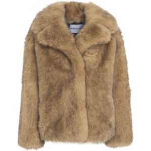 Stand Studio, Dames, Jassen, Beige, Maat: M Leer,