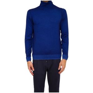 Paolo Pecora, Heren, Truien, Blauw, Maat: L Wol,