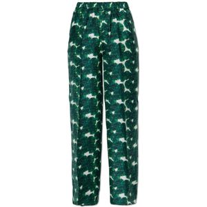 Max Mara, Dames, Broeken, Groen, Maat: XS Zijde,