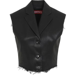 Diesel - G-Baryt - Vest - Zwart - Polyester/Wol - Mouwloos Design