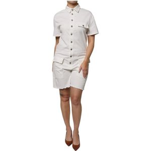 Please, Dames, Jurken, Wit, Maat: S Katoen,