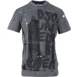 Dsquared2, Heren, Tops, Grijs, Maat: XL Katoen,