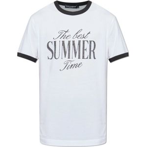 Dolce & Gabbana, Heren, Tops, Wit, Maat: S Katoen,