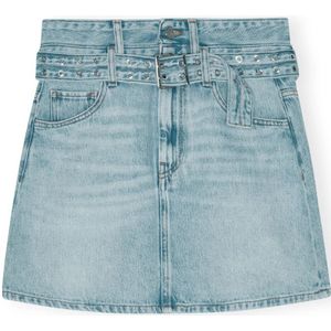 Ganni, Dames, Rokken, Blauw, Maat: XS Denim,