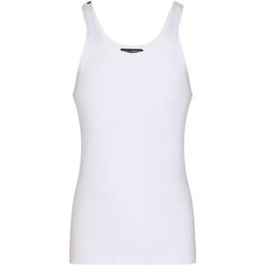 Dolce & Gabbana, Heren, Tops, Wit, Maat: 3XL Katoen,