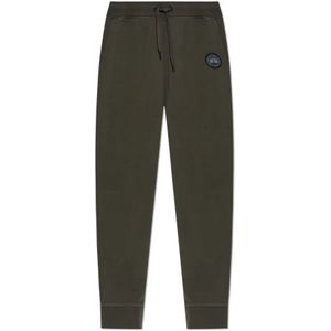 Canada Goose, Heren, Broeken, Groen, Maat: S Katoen,