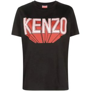 Kenzo, Dames, Tops, Zwart, Maat: S Katoen,