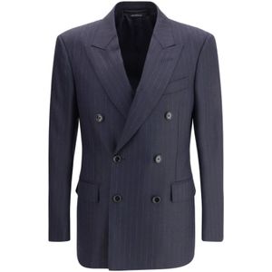 Tom Ford, Heren, Jassen, Blauw, Maat: L Wol,