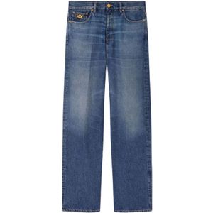 Versace, Heren, Jeans, Blauw, Maat: W34 Denim,