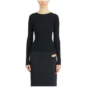 Courrèges, Dames, Truien, Zwart, Maat: M Viscose,