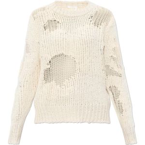 Chloé, Dames, Truien, Beige, Maat: XS Zijde,