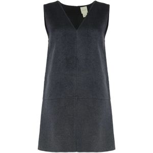 Calvin Klein, Dames, Jurken, Grijs, Maat: 2XS Wol,