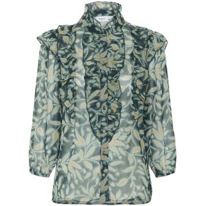 Saint Tropez, Dames, Blouses & Shirts, Groen, Maat: M