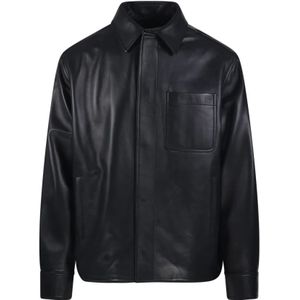 Loewe, Heren, Jassen, Zwart, Maat: L Leer,