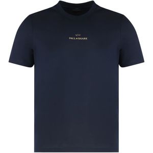 Paul & Shark, Heren, Tops, Blauw, Maat: M Katoen,