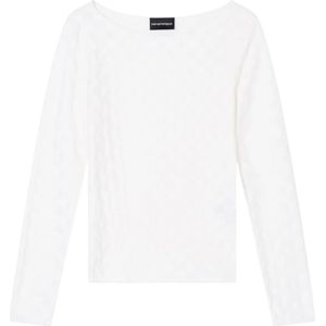 Emporio Armani, Dames, Tops, Wit, Maat: L Polyamide,