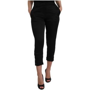 Ermanno Scervino, Dames, Broeken, Zwart, Maat: S Katoen,