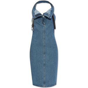 Coperni, Dames, Jurken, Blauw, Maat: XS Denim,