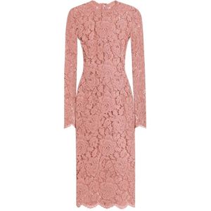 Dolce & Gabbana, Dames, Jurken, Roze, Maat: L Katoen,