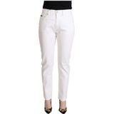 Dolce & Gabbana - Denim - Wit - Dames Broeken - Taps Toelopend - Slim-Fit