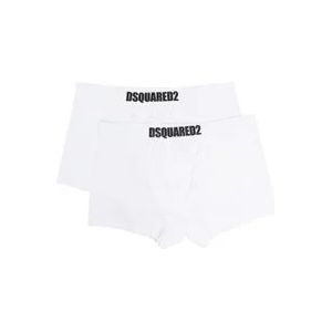 Dsquared2 Wit Trunk Twin Pack Ondergoed , White , Heren , Maat: 2XL