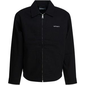 Carhartt Wip, Heren, Jassen, Zwart, Maat: L Katoen,