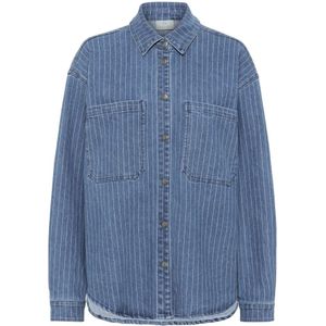Kaffe, Dames, Blouses & Shirts, Blauw, Maat: L Denim,