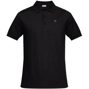 Burberry, Heren, Tops, Zwart, Maat: M Piqué,