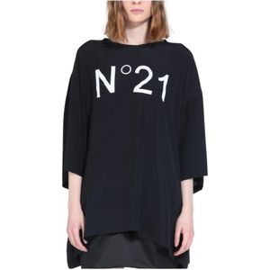 N21, Dames, Tops, Zwart, Maat: ONE Size Zijde,