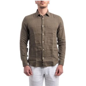 Altea, Heren, Overhemden, Groen, Maat: 3XL Linnen,