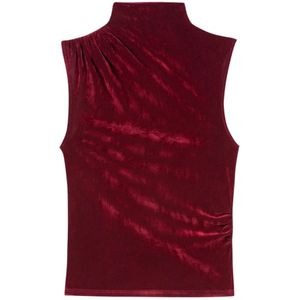 Luisa Cerano, Dames, Tops, Rood, Maat: S Velours,