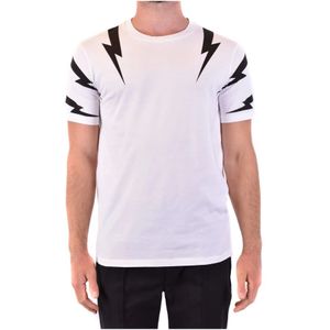 Neil Barrett, Heren, Tops, Wit, Maat: S Katoen,