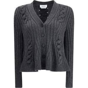 Alexander McQueen, Dames, Truien, Grijs, Maat: L Wol,