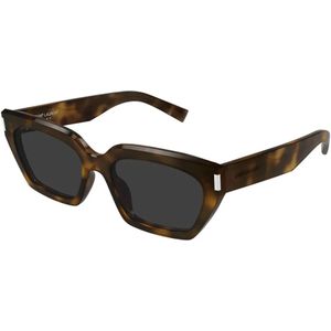 SAINT LAURENT - SL 826 PAGE - Zonnebril - Havana - Grijs - Acetaat - Kattenoog