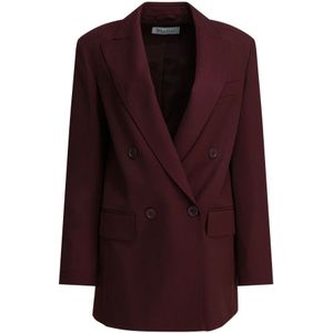 Max Mara, Dames, Jassen, Rood, Maat: M Wol,