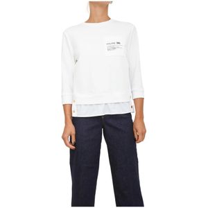 Elisabetta Franchi, Dames, Tops, Wit, Maat: L Katoen,