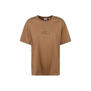 Burberry Klassieke Collectie T-shirts en Polos , Brown , Dames , Maat: S
