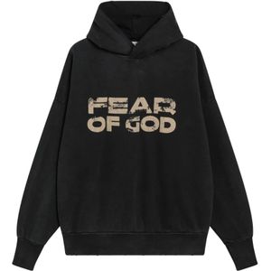 Fear Of God, Heren, Sweatshirts & Hoodies, Zwart, Maat: S Fleece,