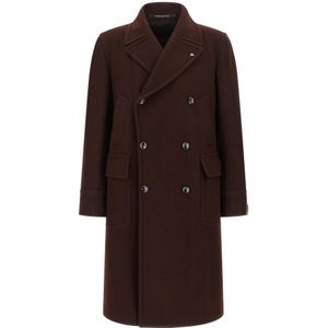 Tagliatore, Heren, Mantels, Rood, Maat: S Wol,