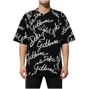 Dolce & Gabbana, Heren, Tops, Zwart, Maat: S Katoen,