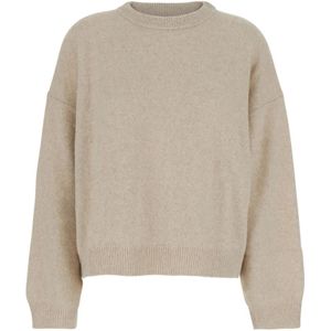 Loulou Studio, Dames, Truien, Beige, Maat: M Wol,