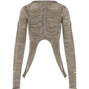 Rick Owens, Dames, Tops, Grijs, Maat: M Wol,