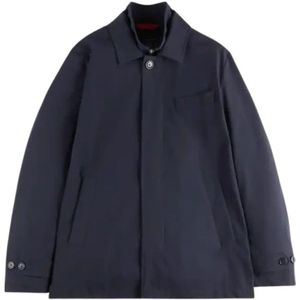 Fay - Blauwe Jas - Tussenjas - Stretch Nylon - Waterafstotend